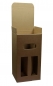 Preview: Flaschenträger-Karton Cubotto 4er natur uni für 4x330ml Bierflaschen/Glasflaschen bis 65mm Durchmesser