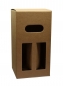 Preview: Flaschenträger-Karton Cubotto 4er natur uni für 4x330ml Bierflaschen/Glasflaschen bis 65mm Durchmesser