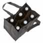 Preview: Flaschentragetasche schwarz 6er aus Vlies (non woven) mit Fächern