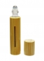 Preview: Roll-On 10ml rund Glas klar mit Bambushülle, komplett mit Metallkugeleinsatz und Bambus-Schraubdeckel