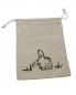 Mobile Preview: Stoffbeutel Hase beige, 18x24cm