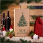 Preview: Geschenkschachtel 2er natur rechteckig inkl. Klappdeckel, grün bedruckt mit Tanne und Frohe Weihnachten