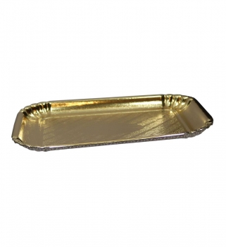 Kartonschale rechteckig gold glanz 17,5x25cm
