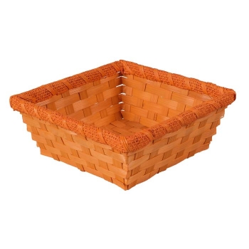 Schale Bambus quadratisch orange, Art. 6408/O