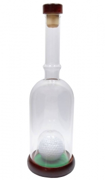 Mundgeblasene Flasche Golf mit Golfball 350ml inkl. passender Verschluss