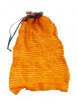 Raschelsack orange mit Zugband für ca. 2,5kg