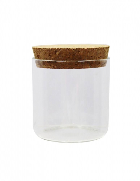 Korkenglas/Zylinderglas 120ml rund für Kerze inkl. Kork