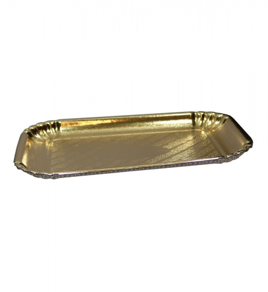 Kartonschale rechteckig gold glanz 17,5x25cm