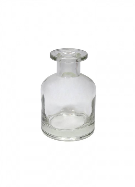 Glasflasche rund weiss (klar) 150ml für Raumduft, Mündung 19mm   ohne Verschluss, bitte separat bestellen!