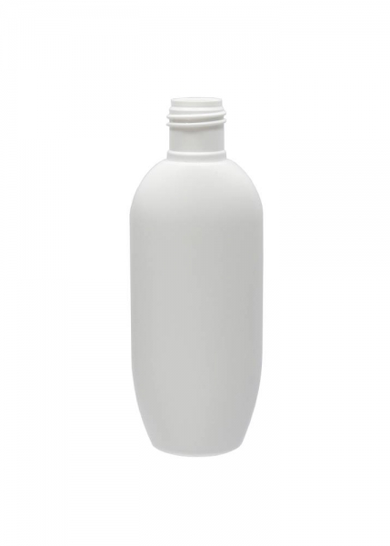 HDPE-Flasche 150ml oval weiss, Mündung 24/415