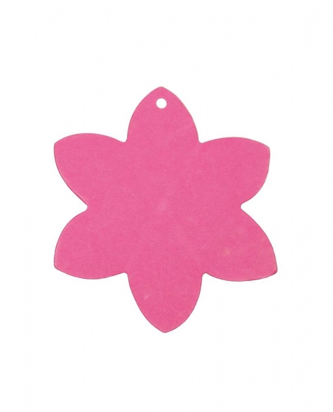 Anhängeschildchen Blume mit 6 Blütenblätter pink, Pack à 25Stk. solange Vorrat!